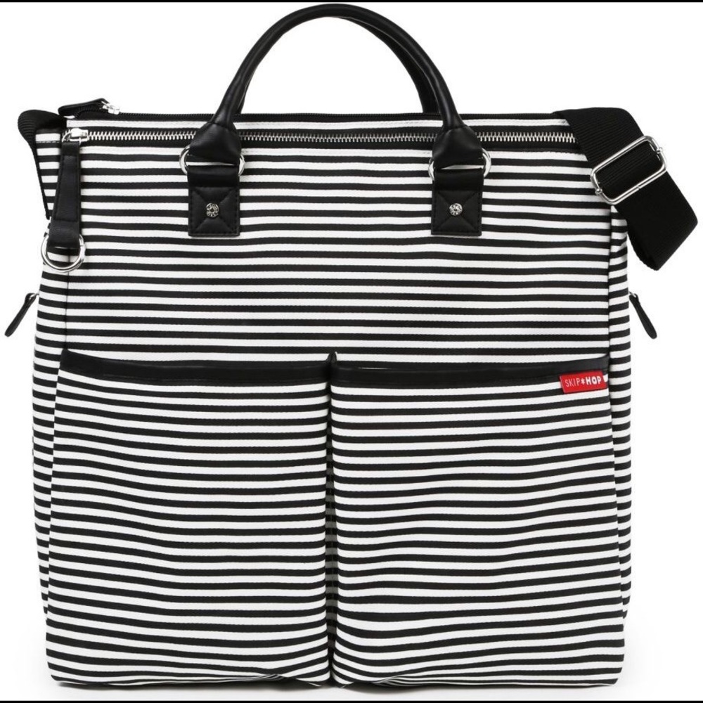 SkipHop Duo Striped Diaper Bag